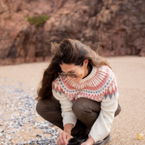 Sweater Nórdico Rosa y gris