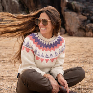 Sweater Bariloche Rosa y violeta