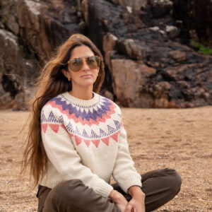 Sweater Bariloche Rosa y violeta