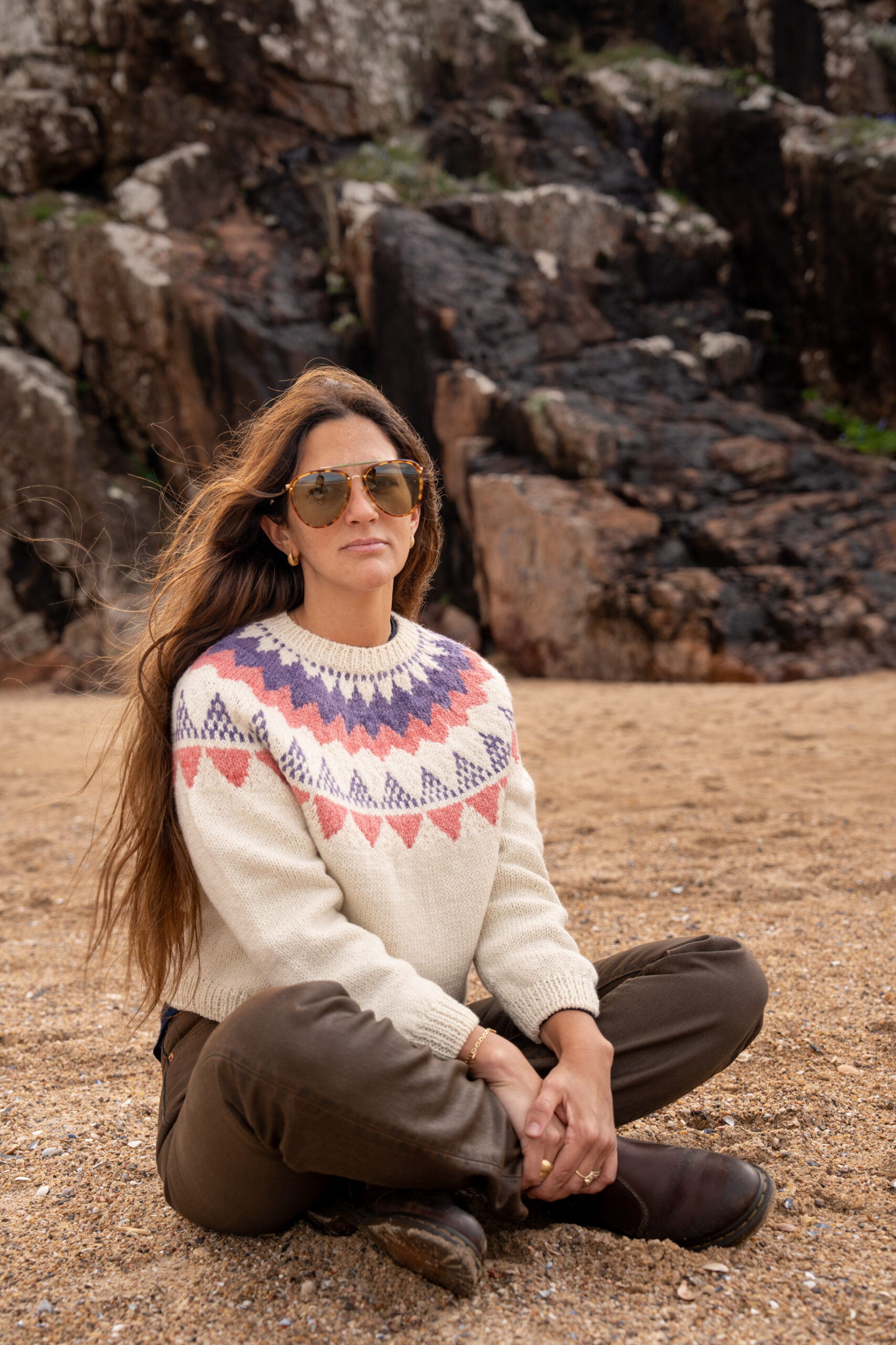 Sweater Bariloche Rosa y violeta - Imagen 2