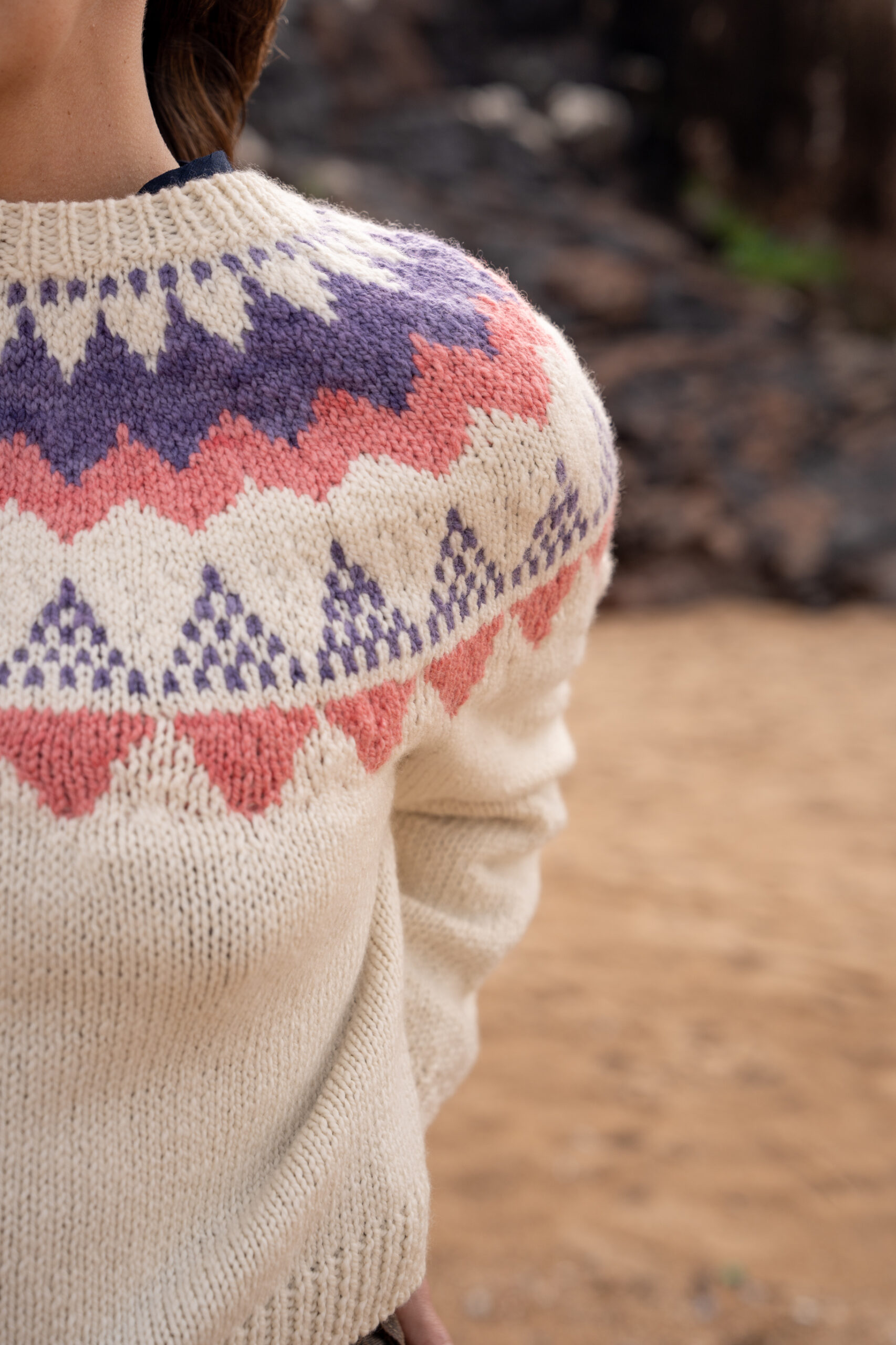 Sweater Bariloche Rosa y violeta - Imagen 3