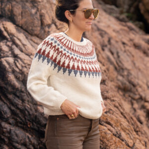 Sweater Nórdico Bordeaux y Gris