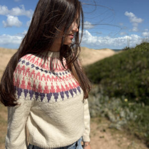 Sweater Nórdico Violeta y Rosa