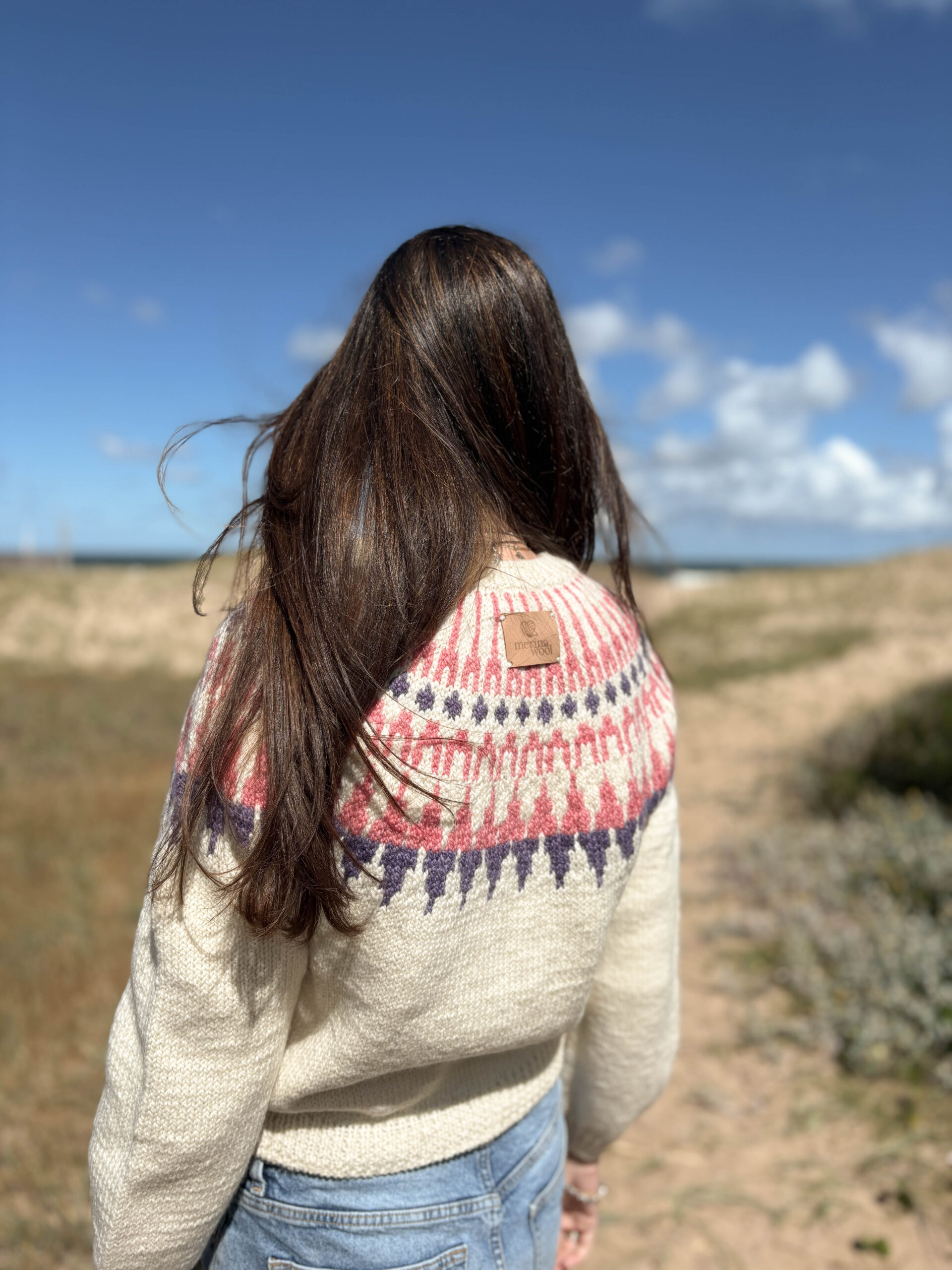 Sweater Nórdico Violeta y Rosa - Imagen 3
