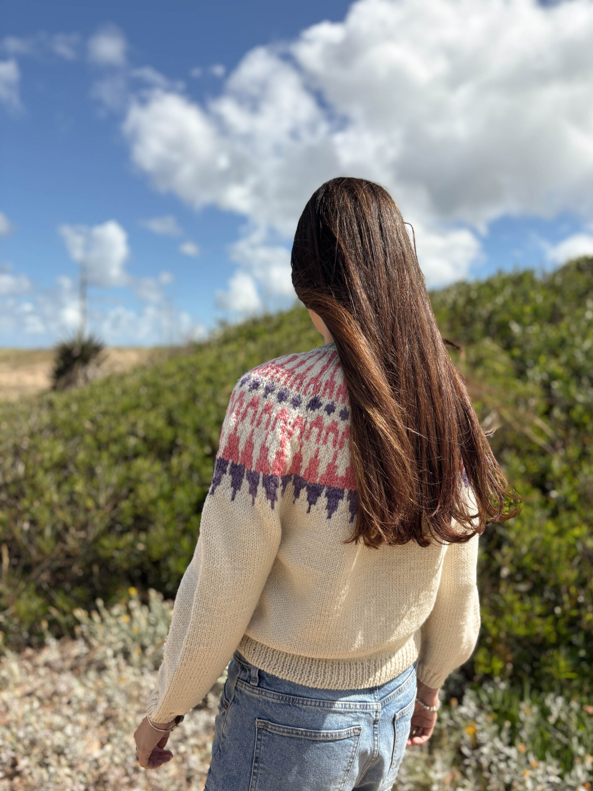 Sweater Nórdico Violeta y Rosa - Imagen 4