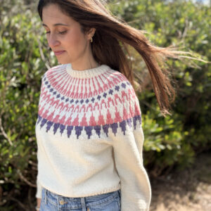 Sweater Nórdico Violeta y Rosa