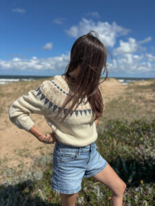 Sweater Nórdico Beige y gris