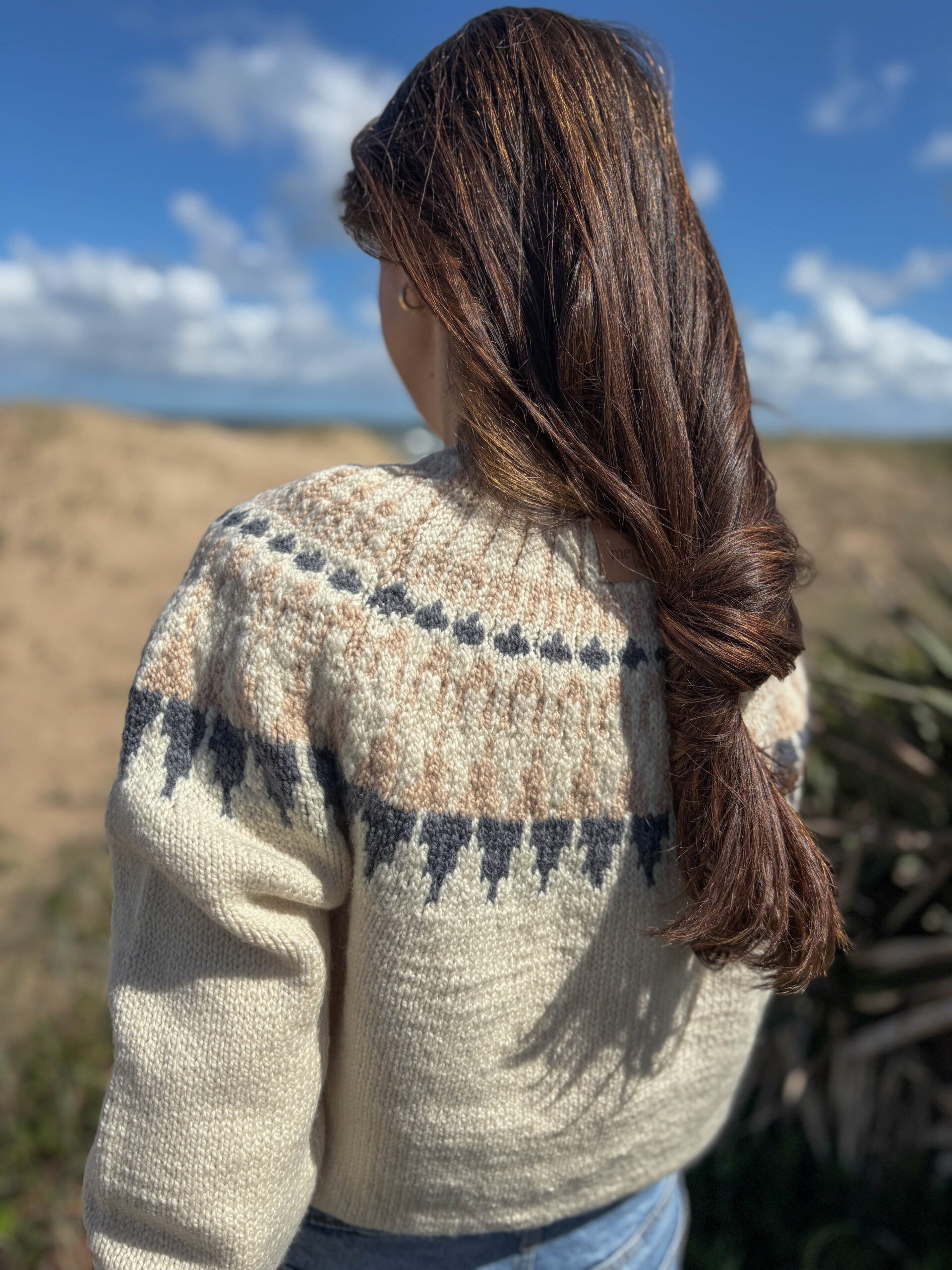Sweater Nórdico Beige y gris - Imagen 3